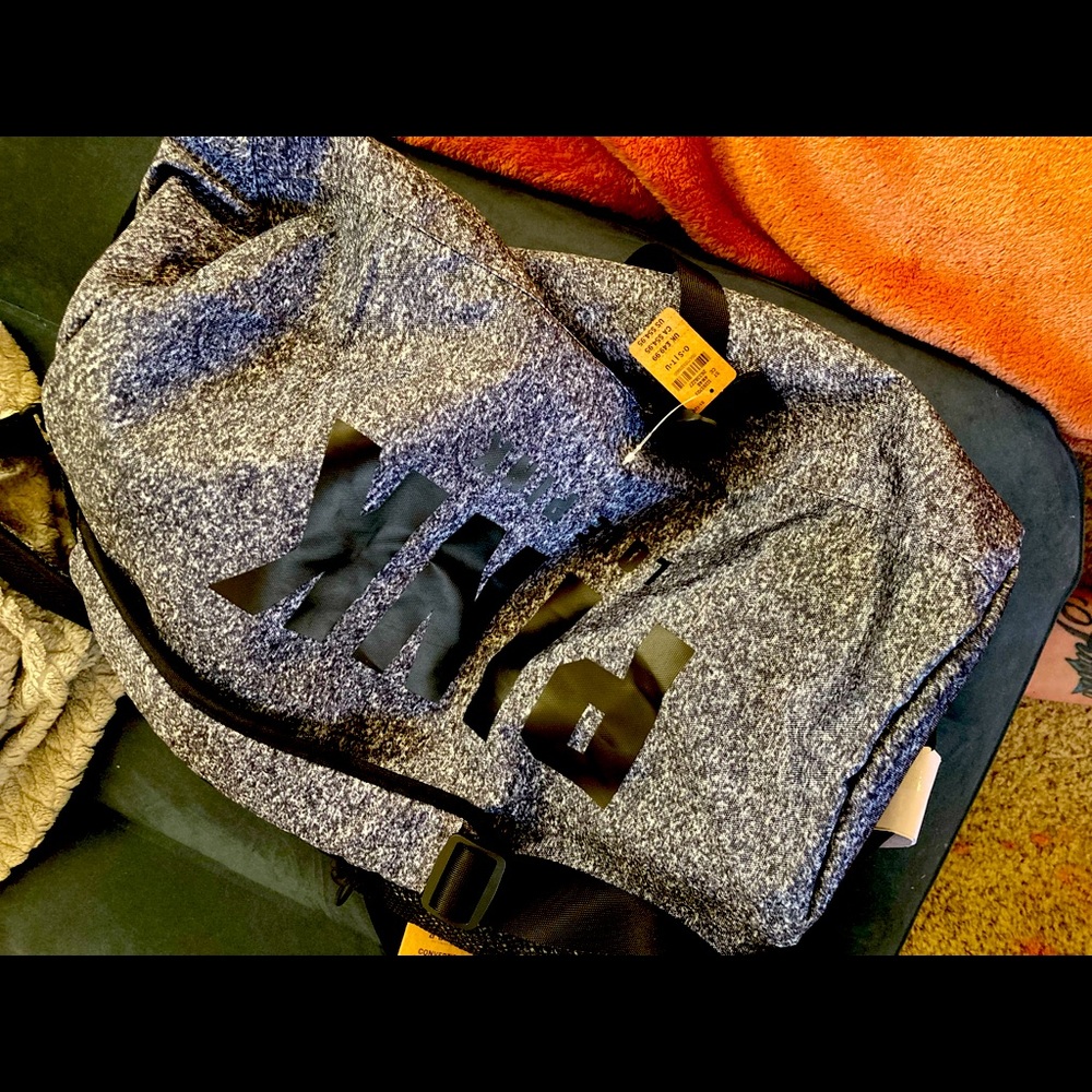Pink duffel bag